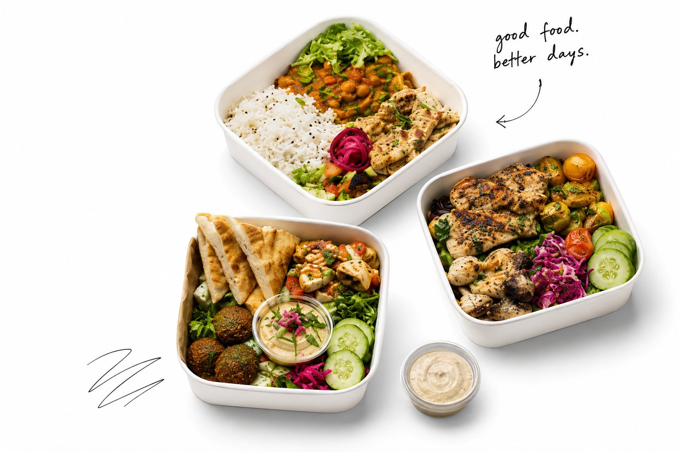 A selection of Hungry Crew meal boxes